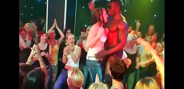  Plenty of blow job from blondes and massing group-sex at night club